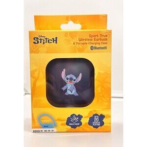 NWT Disney Stitch Sport True Wireless Earbuds Sweat Proof Charging Case iJoy